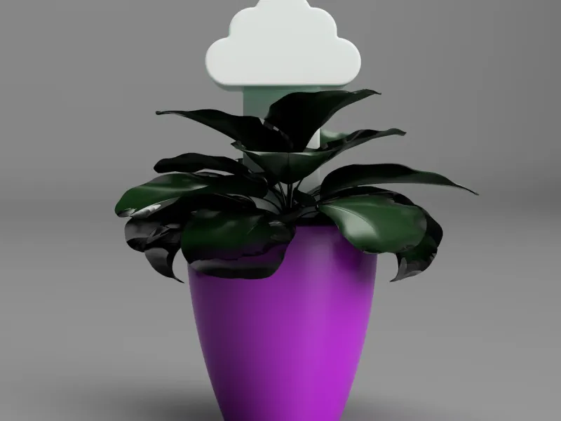 Jolie jardinière en forme de nuage de pluie