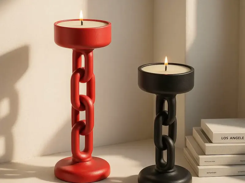 Chain Candle Holder Tealight, 2 Size Set, Chain Candlestick