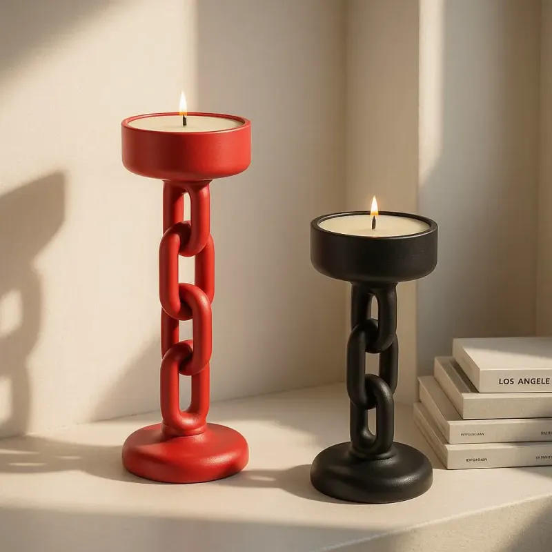 Home page module: Chain Candle Holder Tealight, 2 Size Set, Chain Candlestick