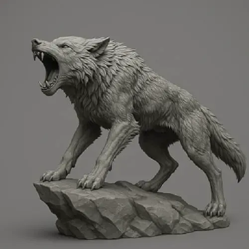 wolf sculpture