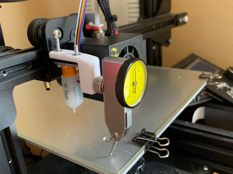 Soporte comparador Ender 3 o 5 con BL Touch