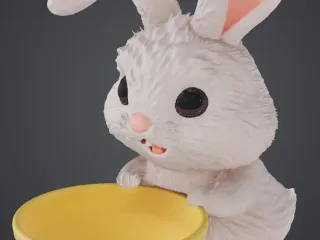 coniglio pasquale con cesto