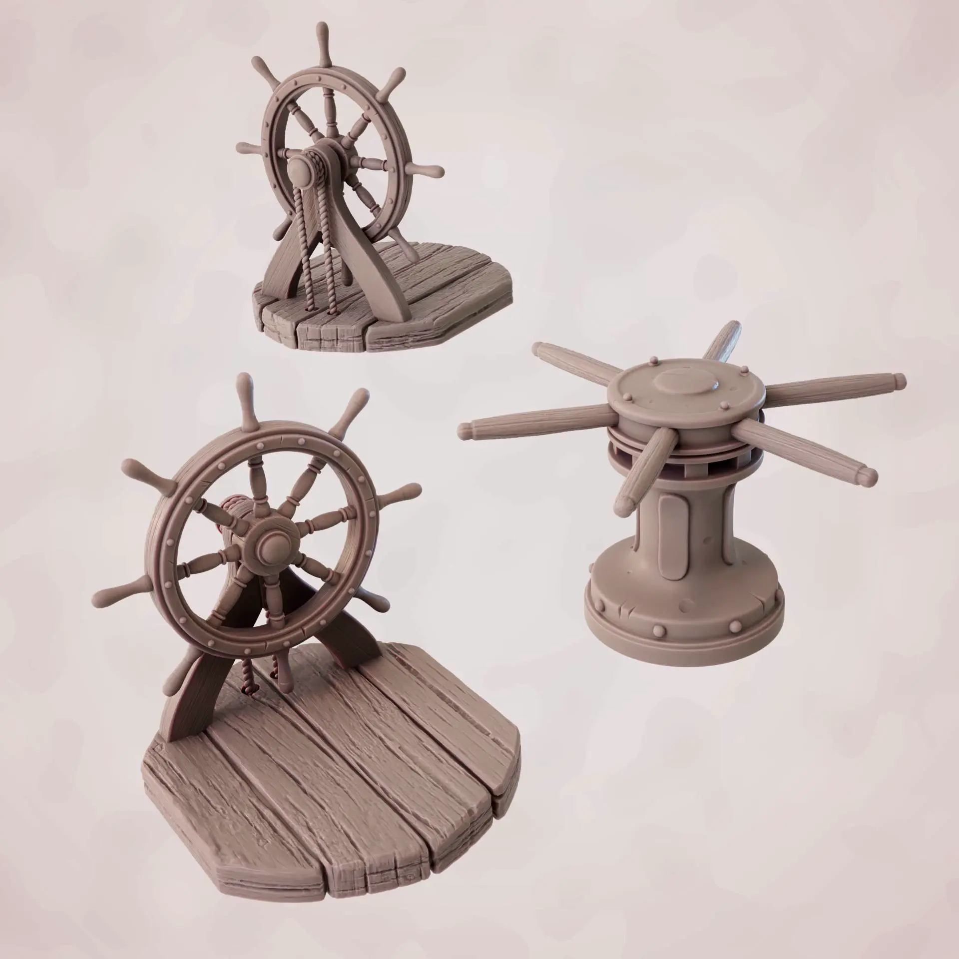 Ships Wheel & Capstain