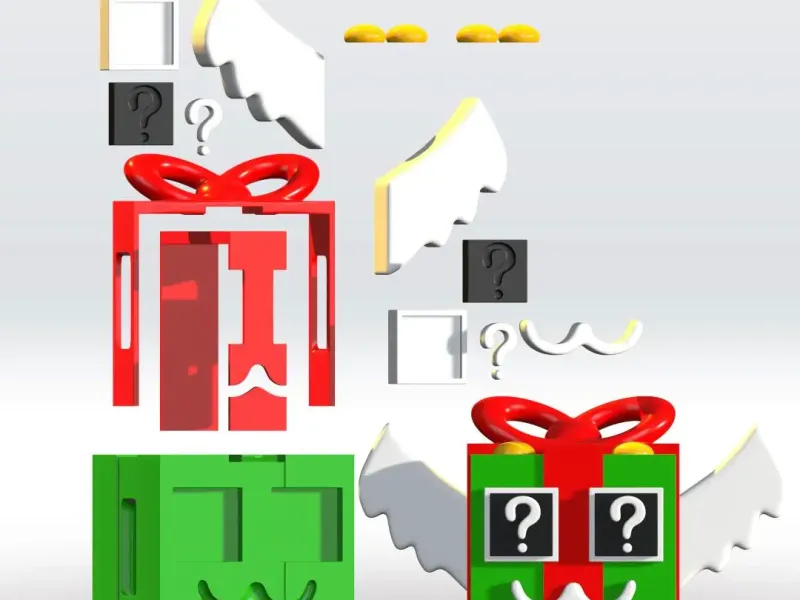 Christmas Festive Lucky Block  Steal A Brainrot 3D Model STL