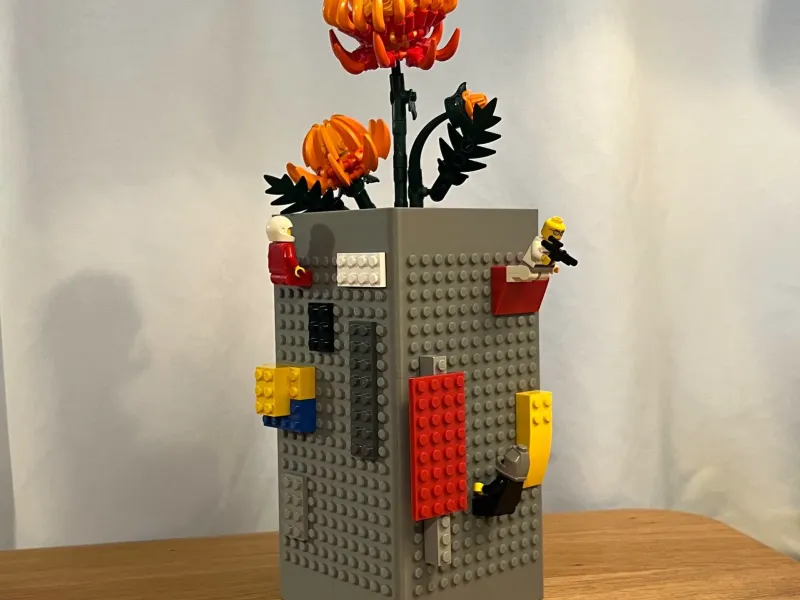 Lego Compatible Flower Vase