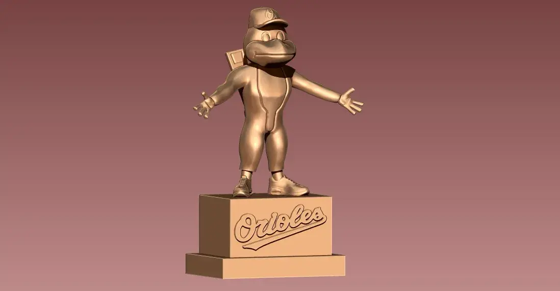 MLB - BALTIMORE ORIOLES BASEBALL MASCOT STATUE - DECOR