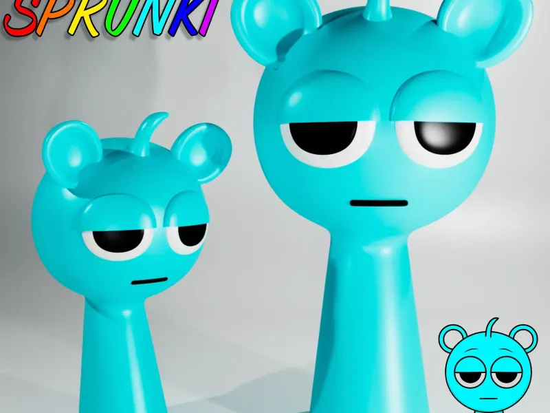 SKY SPRUNKI INCREDIBOX SKY BLUE | Sprunki 3D Model STL Art