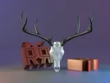 Deer Skull – Multi-Part Assembly Model-3