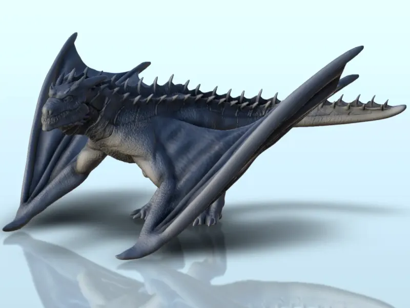 Drago a terra (+ versione pre-supportata) (5) - miniatu