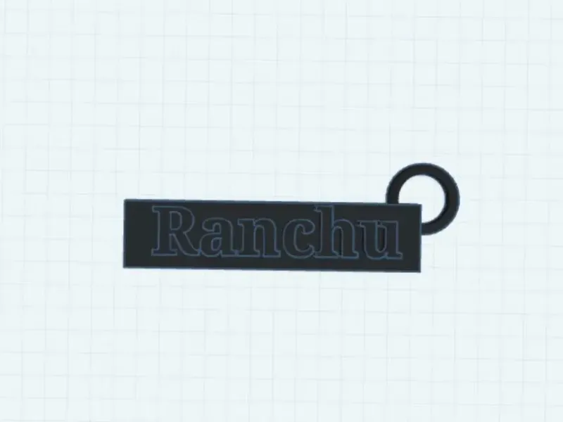 Ranchu Keychain with words