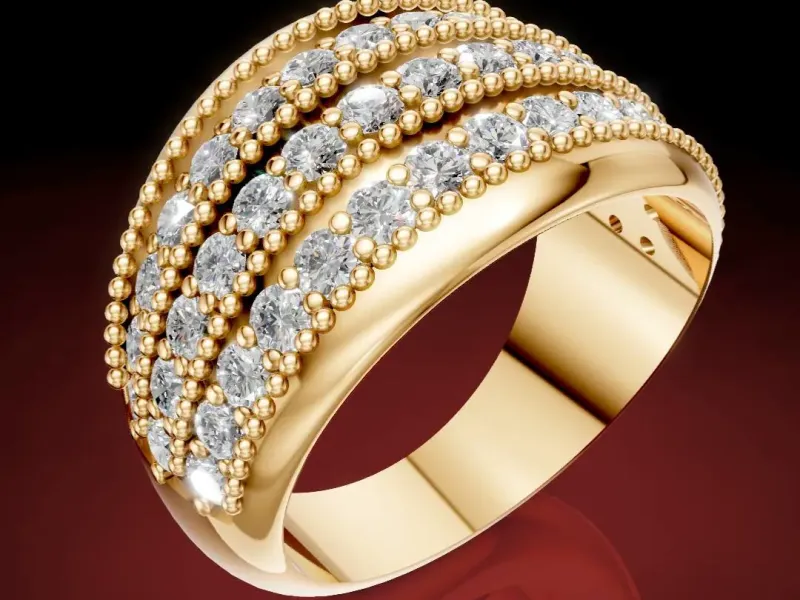 Millgrain Diamond Ring