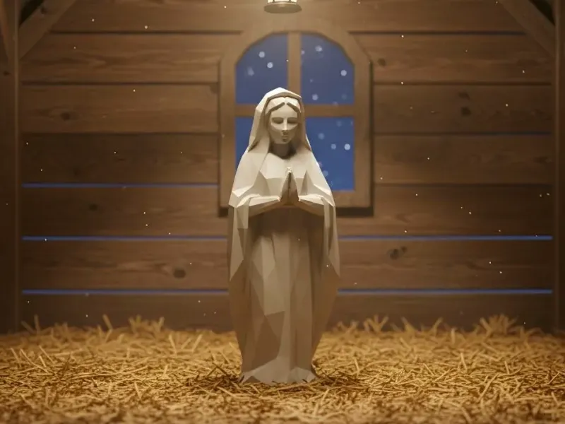 Figura individual del Belén de la Virgen María