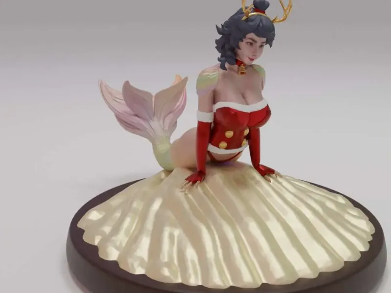 Mermaid Girl on shell