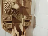 Multi‑Purpose Wall Holder – Wolf & Sword Design-2