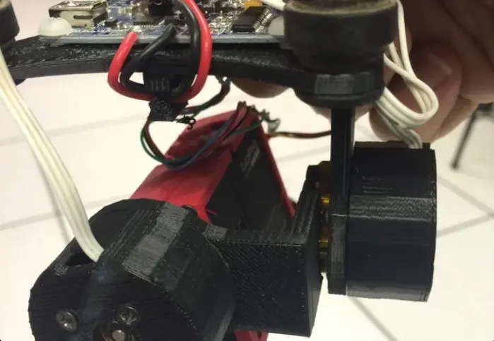 3D printed Gopro Gimbal hardware and mounting plate 