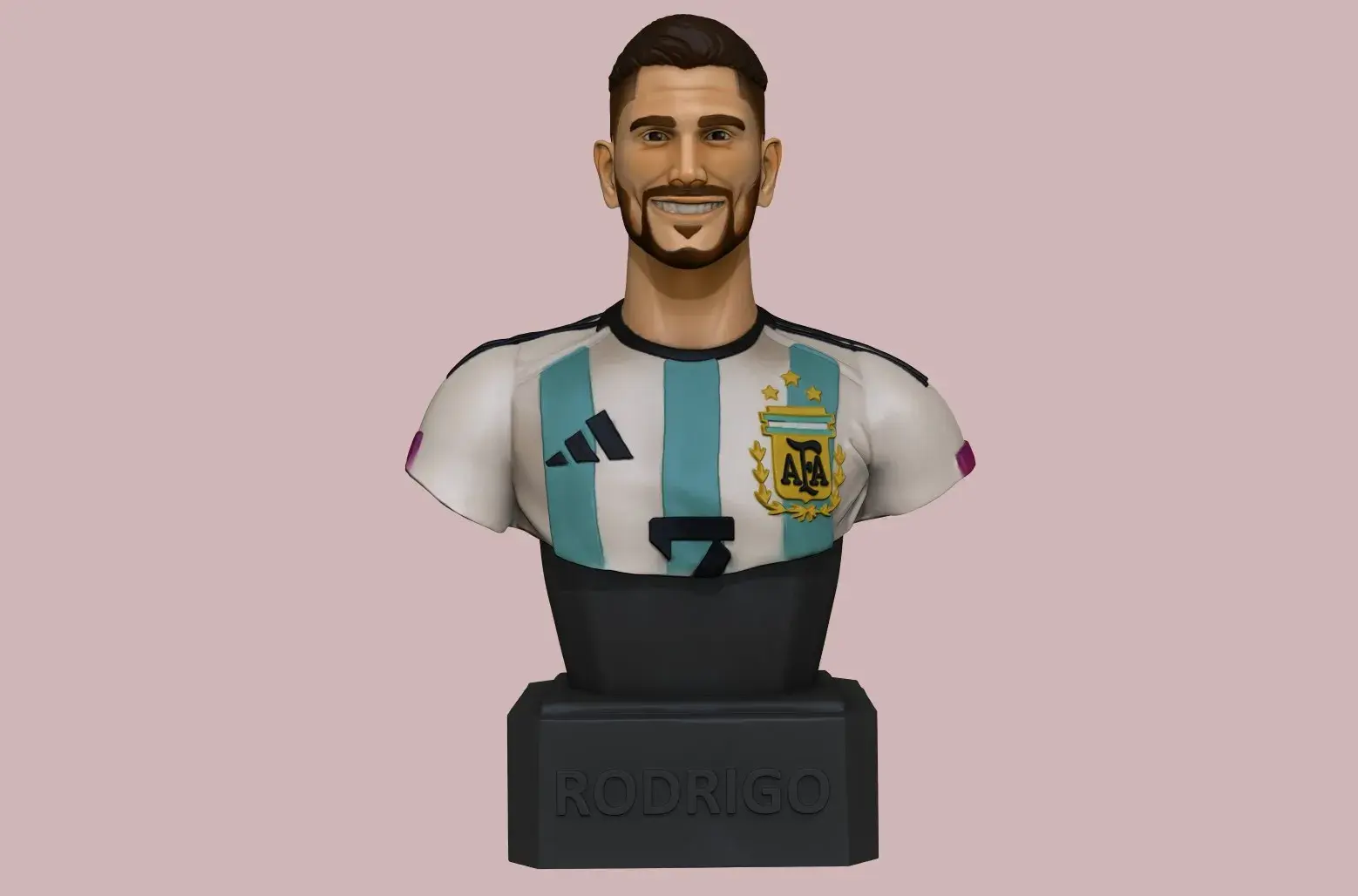 Busto de Rodrigo De Paul - Seleccion Argentina campeón