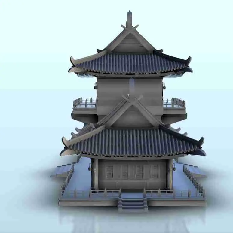 Asian palace with floor 23 - Japan China Korea Vietnam East