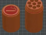 Two-color cylindrical cigar case for 8 pcs.-7