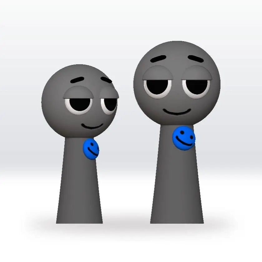 Sprunki Empty Polo Phase 4 STL file 3D Model Character