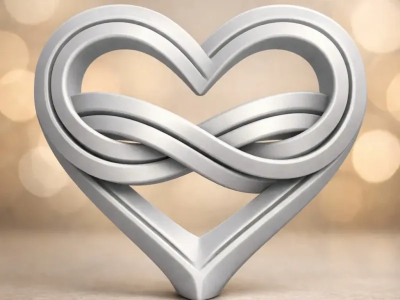 Valentine Infinity Heart Ribbon