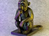 Low-Poly Thinking Monkey - Geometric Philosopher Chimp-4