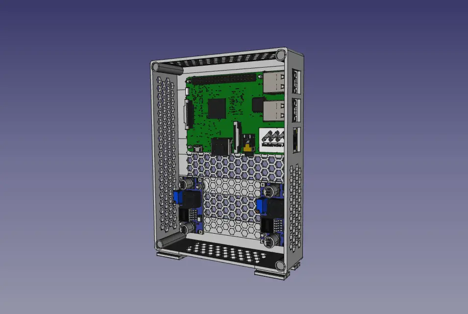 Octoprint case for Raspberry Pi 3B+ and DC-DC step down