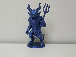 Fearsome Krampus with Trident Holiday Figurine