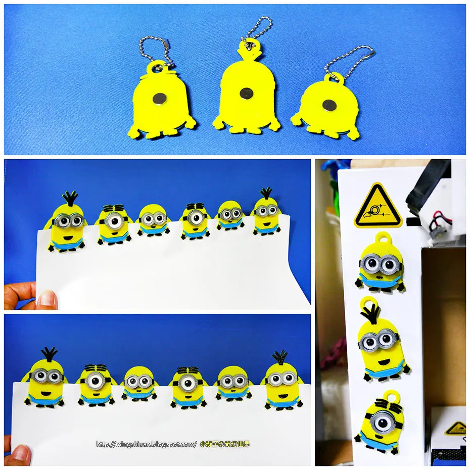 Minions Schlüsselanhänger / Büroklammer / Taschenklammer / Geldklammer / Buch