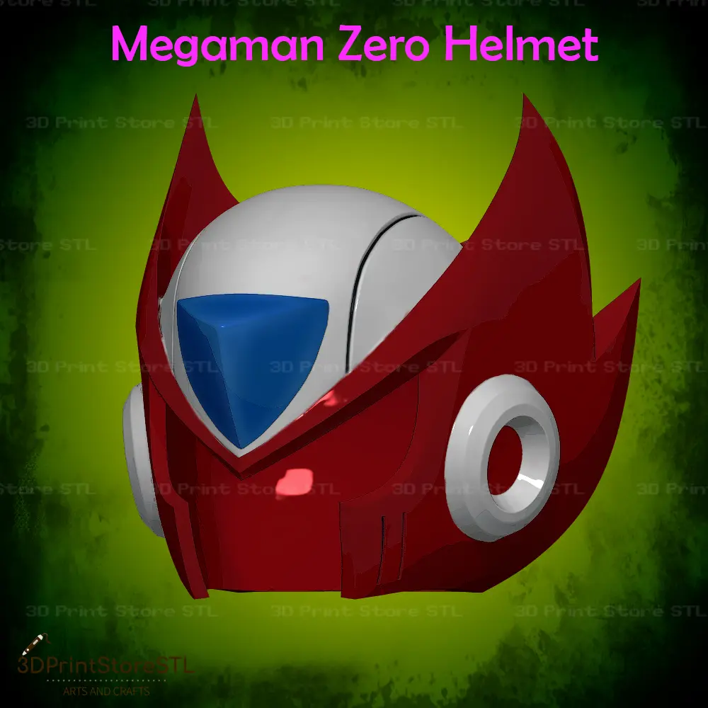 Megaman Zero Helmet Cosplay Mega Man X - STL File