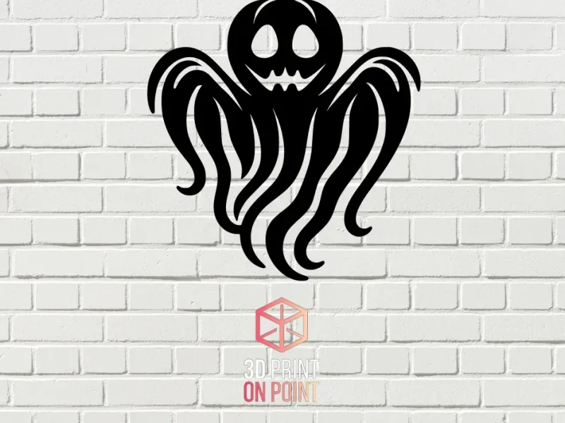 HALLOWEEN PUMPKIN GHOST - 2D WALL ART #1