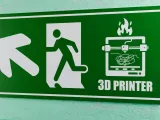 3D Printer Emergency Sign - Left Arrow Up-Left-0
