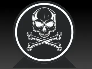 Skull and crossbones lamp RGB
