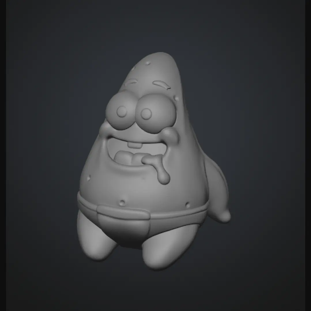 Patrick star in a diaper.