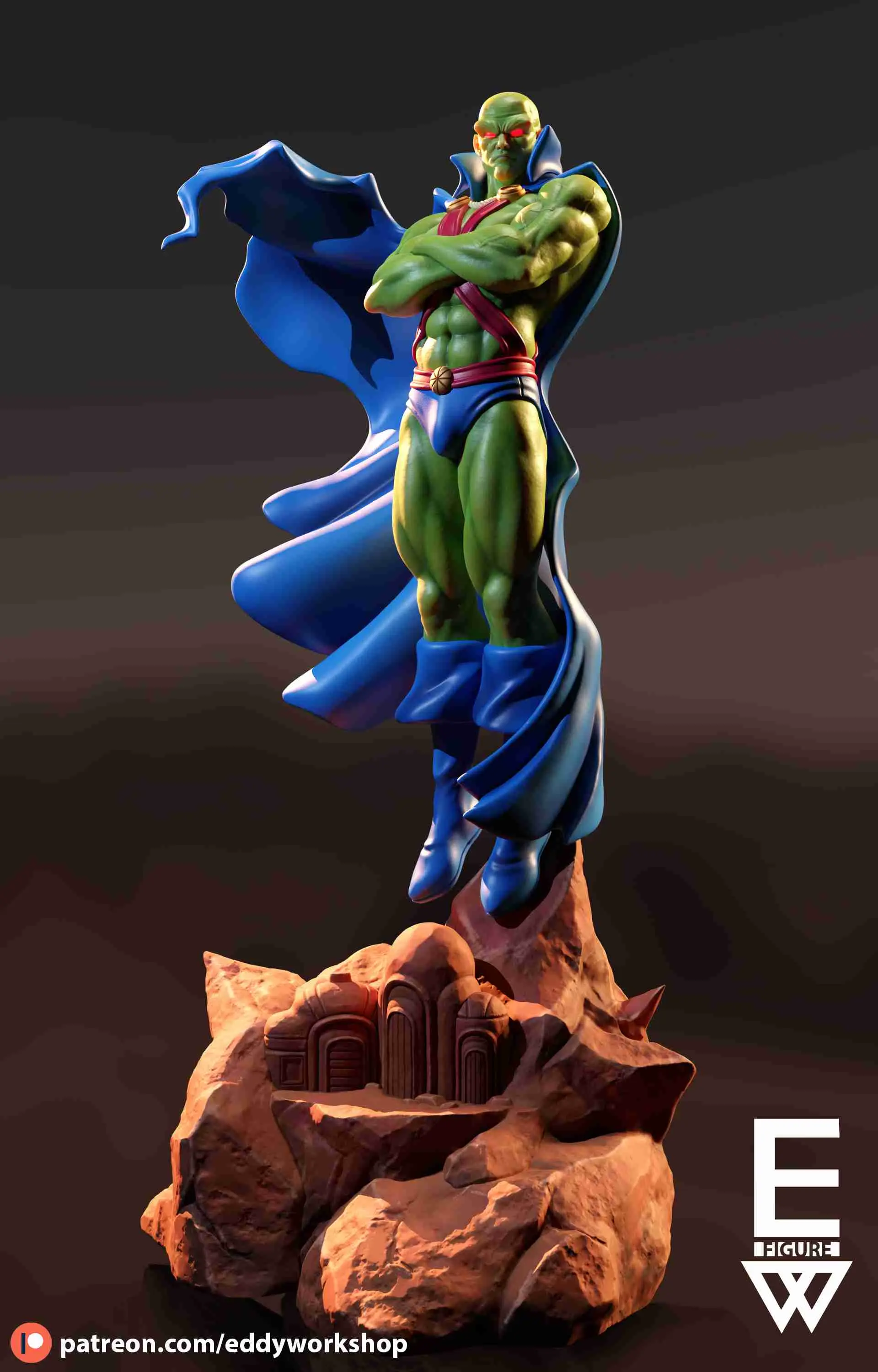 MARTIAN MANHUNTER- 3D STL FERTIG ZUM DRUCKEN