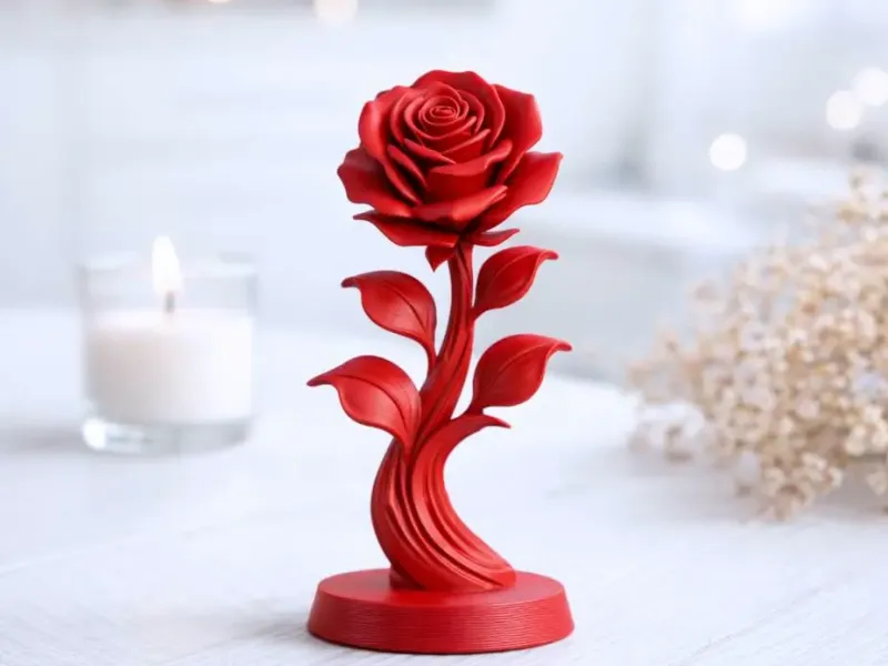 Rose Flower Figurine | Elegant Floral Sculpture