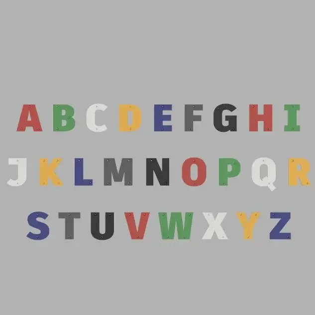 Large Letters A Through Z With Screw Holes