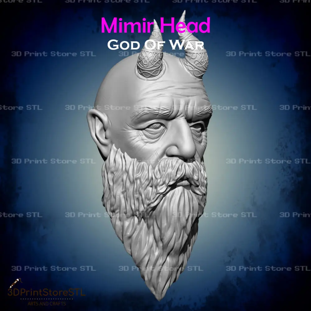 Mimir Head Cosplay God of War - STL File