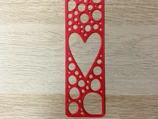 Geometric heart bookmark wall art