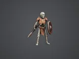 Skeleton Spearman with Shield - Tabletop Miniature-1