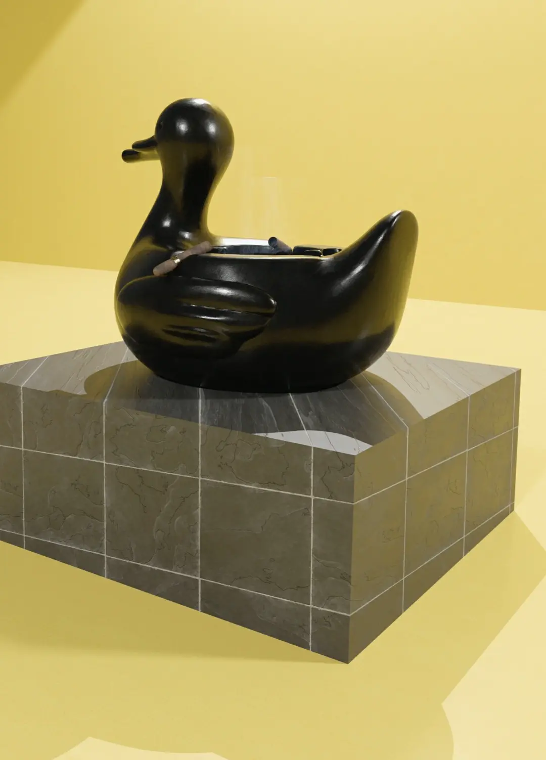 Luxury Duck-Shaped Ashtray | Unique 3D Printable Cigar & Cig