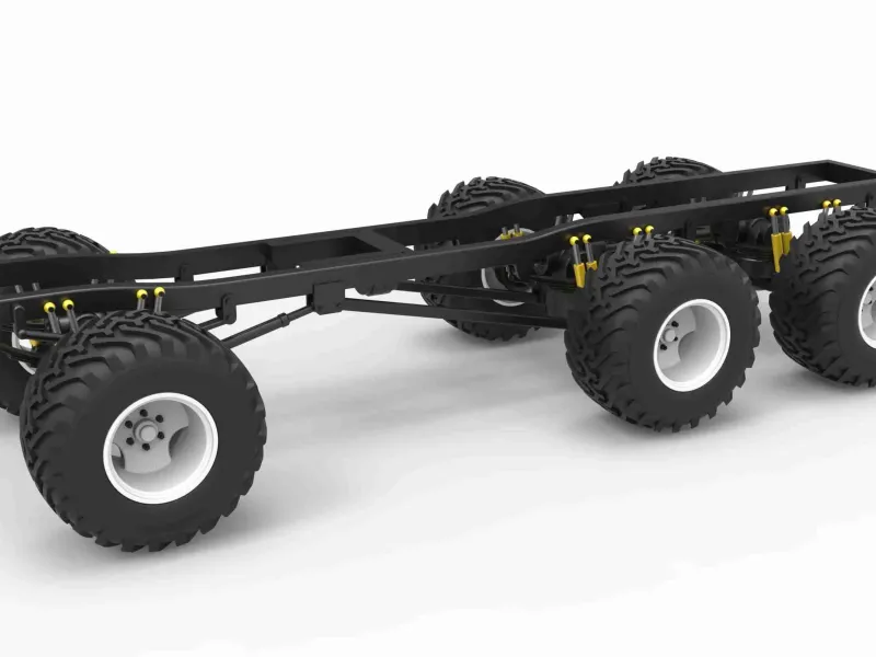 Chassis of 6x6 Monster Truck Version 1 Scale 1:25