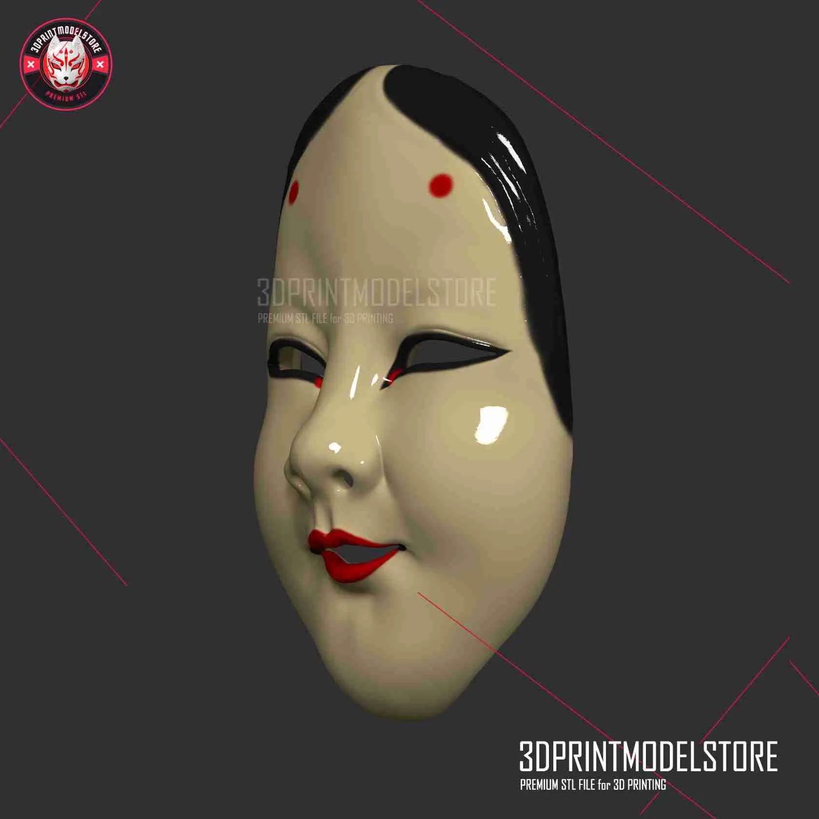 Japanese Ghost Mask - Noh Mask Cosplay Halloween