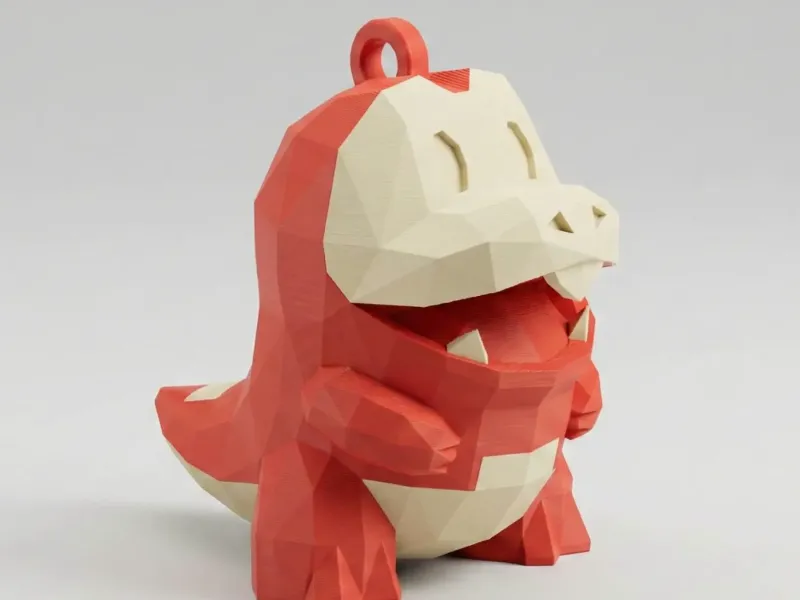 Low Poly Fuecoco Keychain | #16