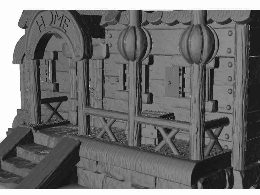 Casa medieval 4 - miniaturas warhammer 40k 40000 terreno sc