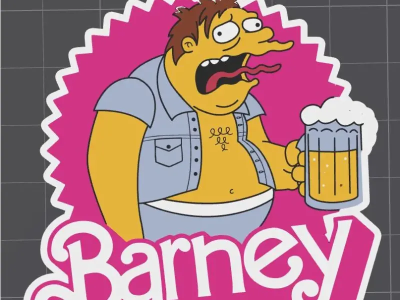 barney gumble-barbie-the simpsons-keychain