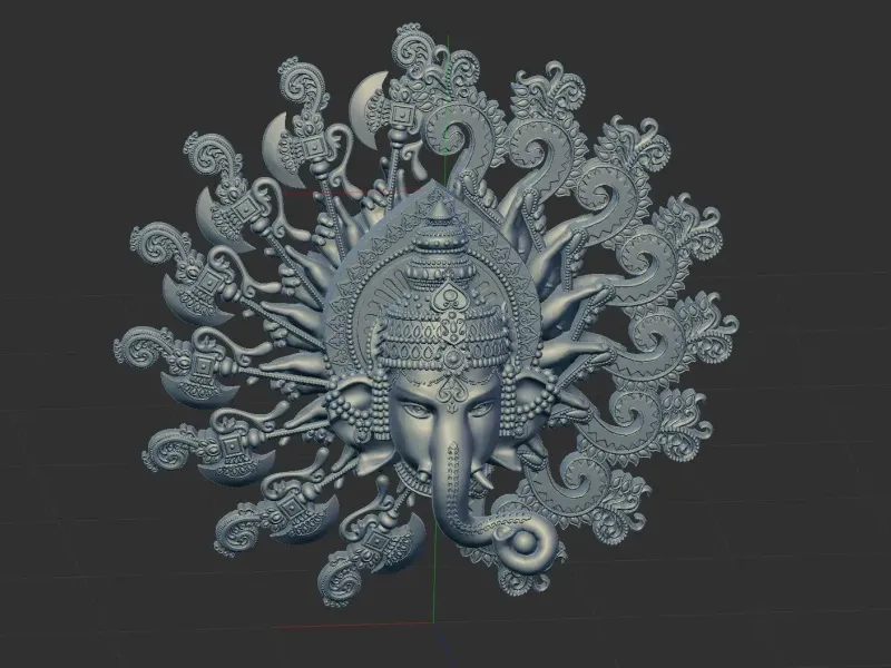 Domnul Ganesh agățat de perete pentru decor acasă