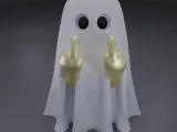 Halloween Ghost Middle Gold Finger-1