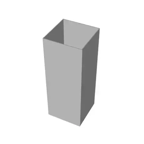 Minimalist Scrap-Eater / Square Utility Box / trash can
