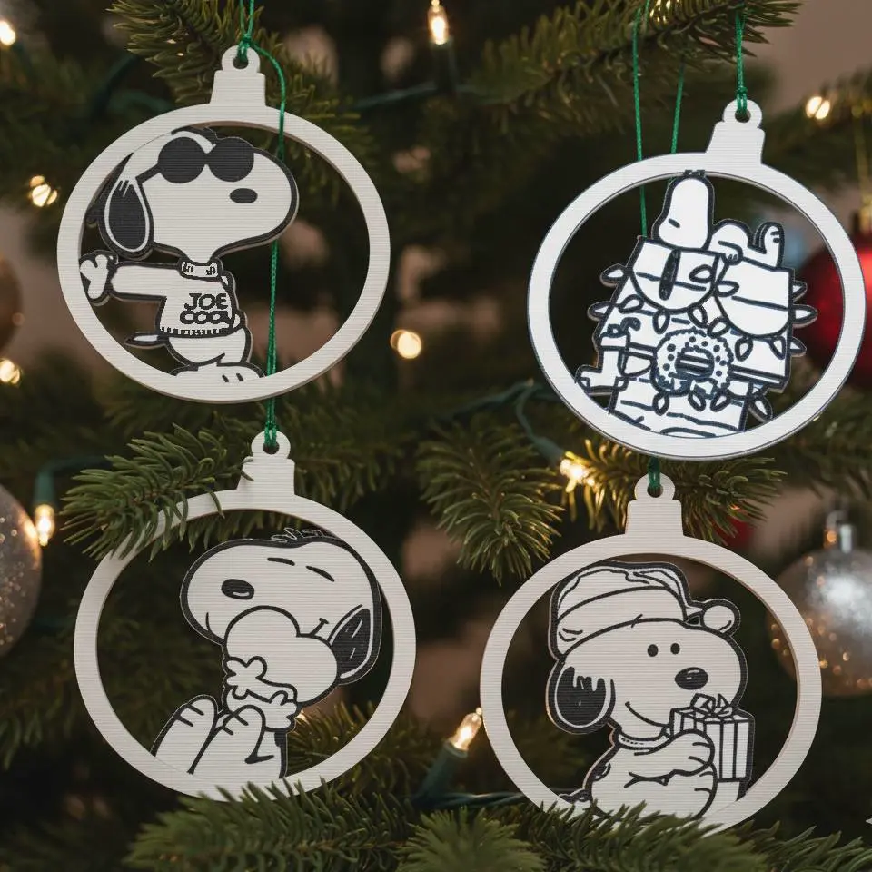 Snoopy Christmas Ornaments Set C