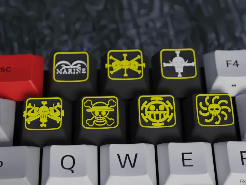 One Piece Pirates Logo Keycaps Pack –  (XDA/DSA Compatible)